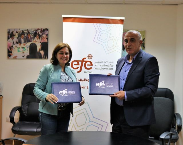 The Jordanian Education for Employment Foundation signs a memorandum of cooperation with Al-Hussein Bin Talal University to provide training and rehabilitation opportunities for students.